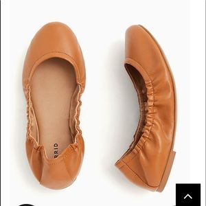 Nwt Torrid wide width cognac scrunch ballet shoes